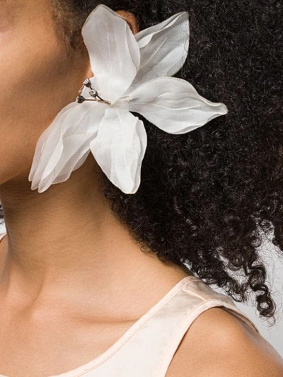 Shop Forte Forte White Floral Earrings