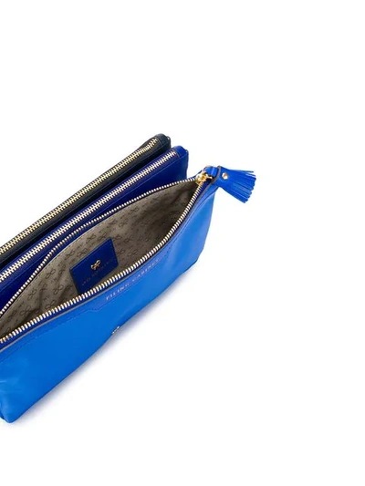 Shop Anya Hindmarch Filing Cabinet Pouch In Blue
