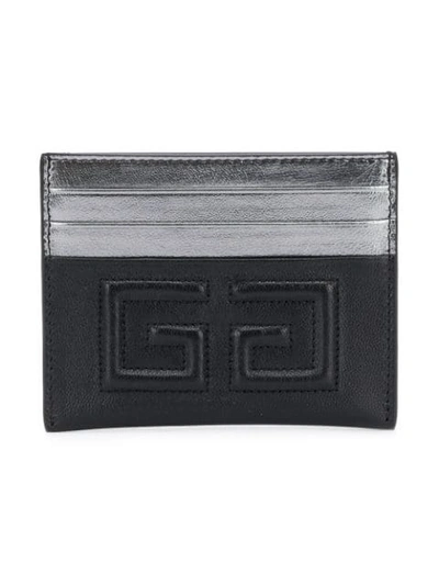 Shop Givenchy Embossed Card Holder In Black