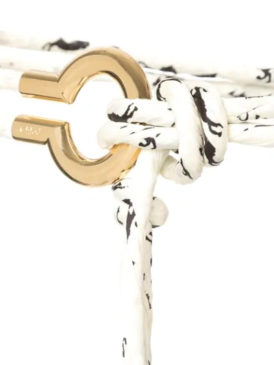 Chloé Braided Rope Belt In White ,black
