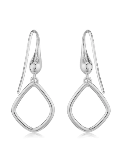 Shop Monica Vinader Riva Diamond Kite Earrings In Silver
