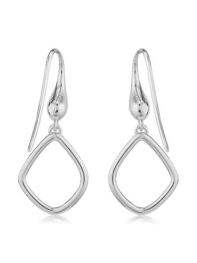 Monica Vinader Womens Riva Kite Sterling Silver And Diamond Earrings In Silver