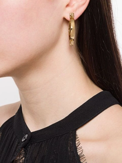 Shop Annelise Michelson Small Alpha Earrings In Gold