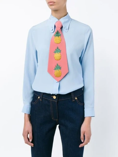 菠萝刺绣领带