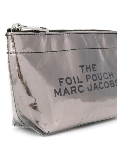 Shop Marc Jacobs The Foil Pouch In Silver