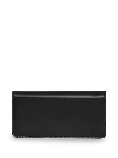 Shop Burberry Horseferry Embossed Leather Continental Wallet In Black