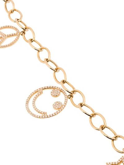 Shop Rosa De La Cruz Yellow Charm Gold Bracelet In Metallic