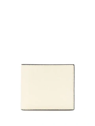Shop Valextra Bi-fold Cardholder Wallet In White