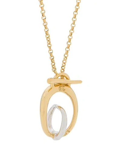 Shop Charlotte Chesnais Turtle Necklace In Gold