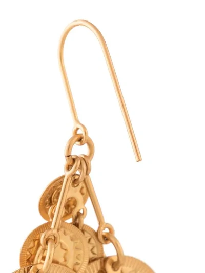 Shop Tory Burch Coin Chandelier Earrings In Gold