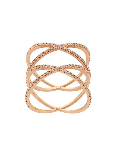 Shop Eva Fehren Interlocked Ring In Metallic