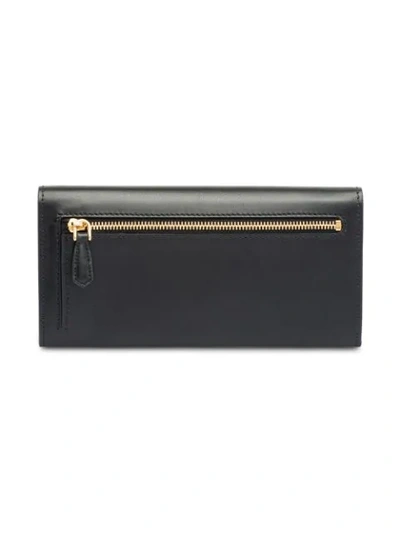 Shop Prada Leather Wallet In Black