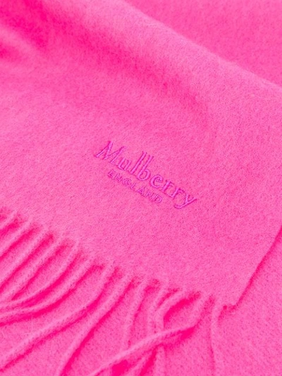 Shop Mulberry Small Solid Scarf In Pink