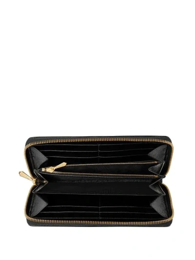 Shop Gucci Rajah Zip Around Wallet In Black