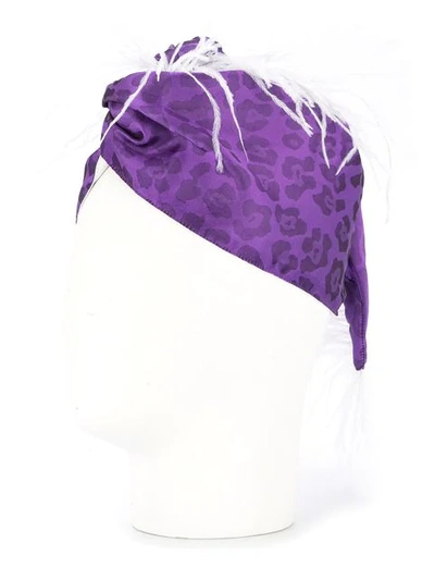 Shop Taller Marmo Feather Headband In Purple