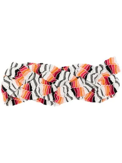 MISSONI MARE BRAIDED HEADBAND - 橘色