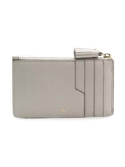 Shop Anya Hindmarch Wink Zipped Card Case In Grey