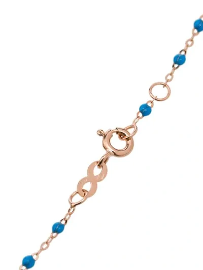 Shop Gigi Clozeau 18kt Rose Gold Beaded Bracelet In Blue