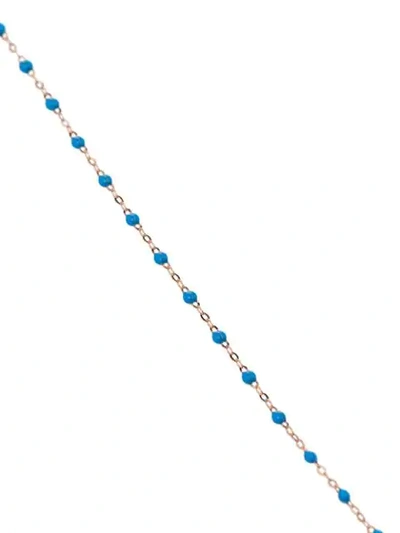 Shop Gigi Clozeau 18kt Rose Gold Beaded Bracelet In Blue