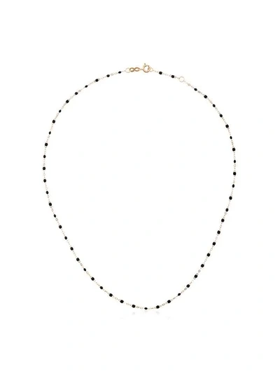 Shop Gigi Clozeau 18kt Yellow Gold Classic Gigi Black Beaded Necklace