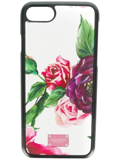 Shop Dolce & Gabbana Peony Print Iphone 8 Case In Multicolour