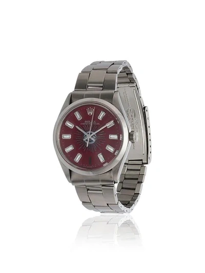 Shop Jacquie Aiche Vintage Rolex Eye Diamond Watch In Red
