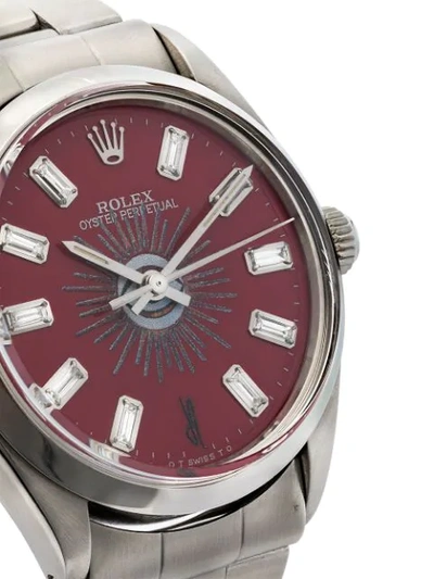 Shop Jacquie Aiche Vintage Rolex Eye Diamond Watch In Red