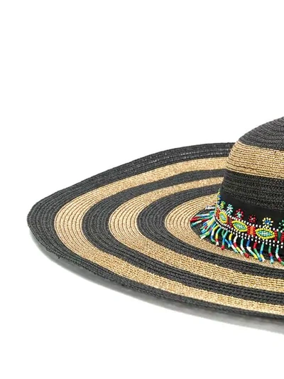 Shop Etro Beaded Sun Hat In Black