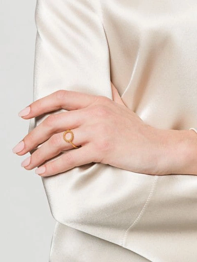 Shop Astley Clarke Beaded Stilla Arc Ring In Gold