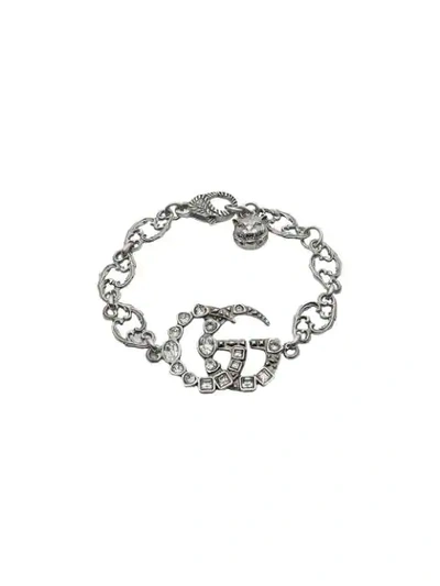 Shop Gucci Diamonds Gg Running Bracelet In Metallic