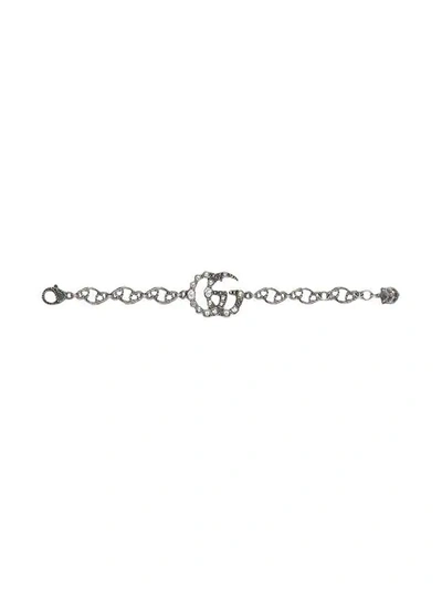 Shop Gucci Diamonds Gg Running Bracelet In Metallic