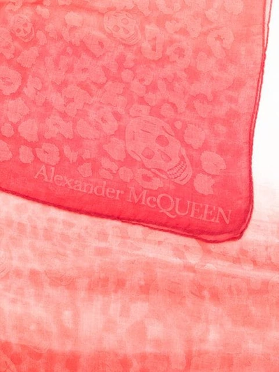 Shop Alexander Mcqueen Skull Scarf In Red