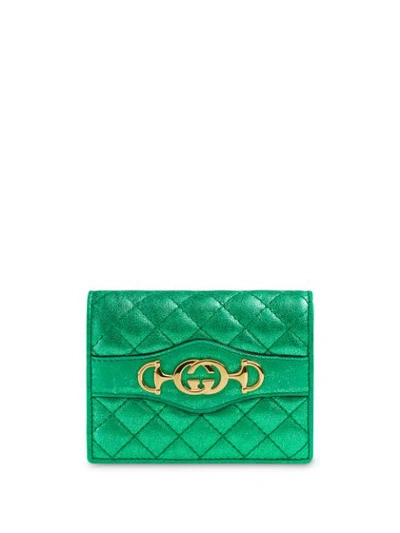 Shop Gucci Portemonnaie Mit Horsebit - Grün In Green