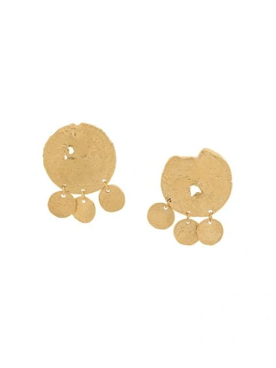 Shop Alighieri The Baby Lion Earrings In Metallic