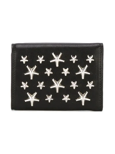 Shop Jimmy Choo Nemo Star-studded Wallet In Black