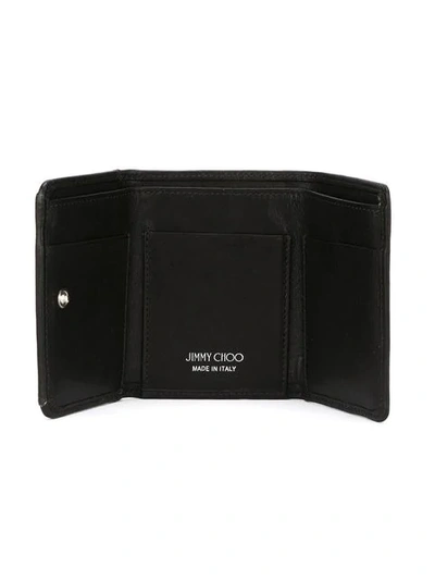 Shop Jimmy Choo Nemo Star-studded Wallet In Black