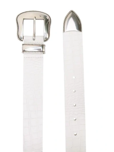Shop B-low The Belt Calf Leather Belt In White