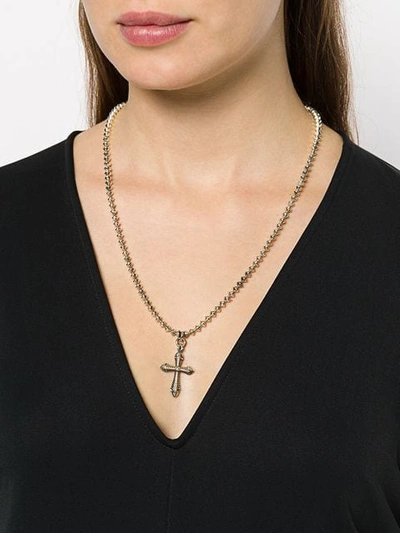 Shop Emanuele Bicocchi Cross Pendant Necklace - Metallic