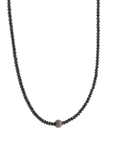 Shop Brunello Cucinelli Spinel Necklace In Black