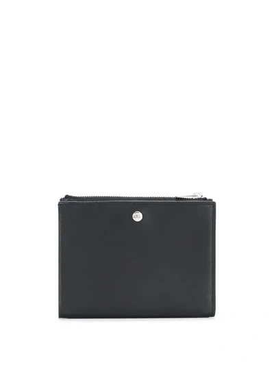 Shop Mm6 Maison Margiela Contrast Stitching Folded Wallet In Black