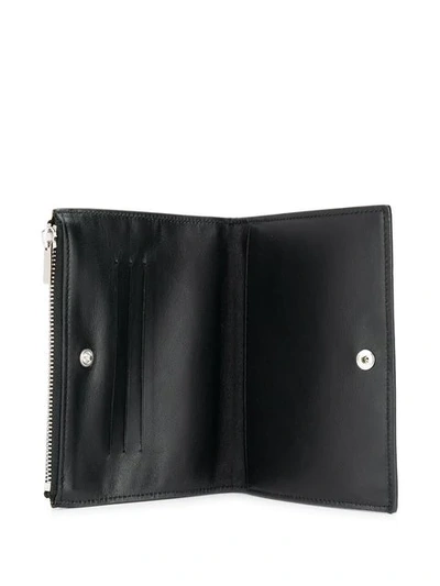 Shop Mm6 Maison Margiela Contrast Stitching Folded Wallet In Black