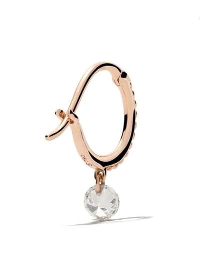 Shop Raphaele Canot 18kt Rose Gold Set Free Diamond Beaded Mini Hoops