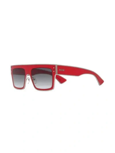 Shop Moschino Eyewear Square Sunglasses In Red