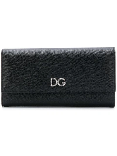 Dolce & Gabbana Logo Continental Wallet In Black