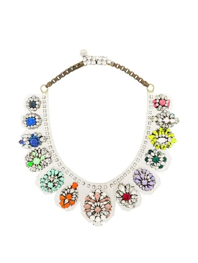 Shop Shourouk Rainbow Necklace In Multicolour