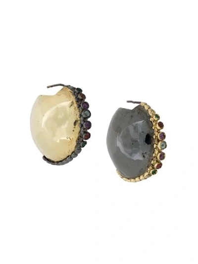 Shop Angostura Stone Embellished Earrings In Black