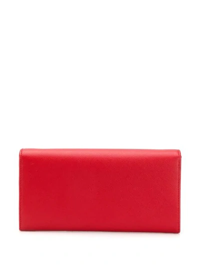 Shop Vivienne Westwood Foldover Top Wallet In Red