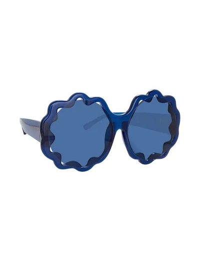 Shop Linda Farrow Markus Lupfer 1 C4 Special Sunglasses In Blue