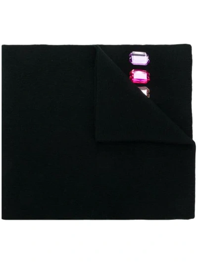 Shop Gucci Ny Yankees™ Patch Scarf - Black