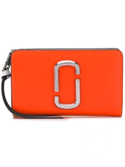 Shop Marc Jacobs The Snapshot Compact Wallet In 829 Bright Orange Multi